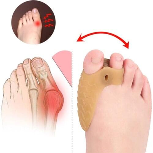 2pcs Big Toe Straightener Thumb Valgus Protector Silicone Gel Foot Fingers