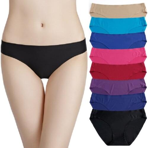 3Pcs/lot Seamless Womens Underpant Comfort Underwear Plus Size Lingerie One-piece Briefs Women Sexy Low-Rise Panty Intimates
