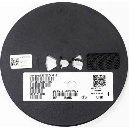 50PCS Zener diode LBZT52C43T1G 43V 0.5W(500mW) SOD-123 LBZT52C43T1G