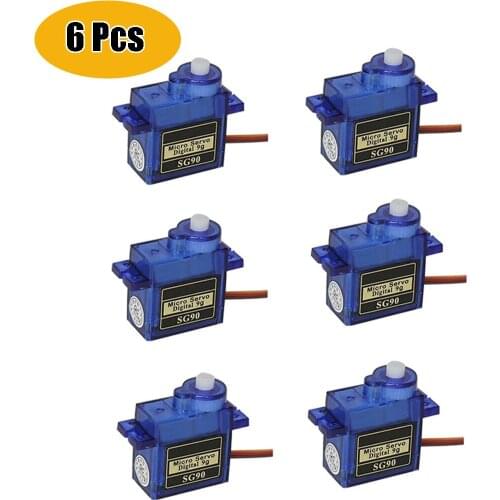 6x 9g Sg90 Micro Servo Motor For Rc Robot Helicopter Airplane Aircraf Car Boat Rc Car Accessories Rc Toys Universal Parts