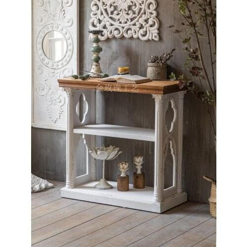 American Vintage Engraving Hollow Console Homestay Hotel Living Room Wall Decoration Table Photographic Ornaments Props