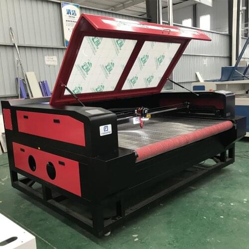 CE Approved 1610 Auto Feeding Fabric Laser Cutting Machine 90w with Ruida Control System Full Automatic Laser Engraving