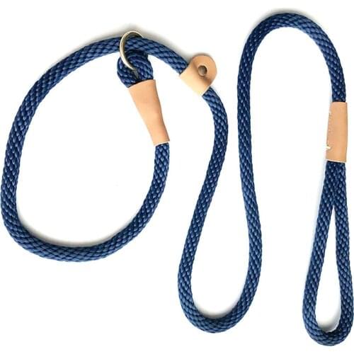 JOGGING TIME Premium Slip on Dog Leash Easy to Use Adjustable Strong Durable nylon Braided nylon dog slip lead 5ft