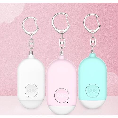 130db Self Defense Alarm Keychain Girl Women Security Protection Alert Strong Emergency Alarm Personal Safety Supplies For Bag