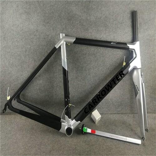 Carrowter C64 Glossy Sliver matte Carbon Road Bike Carbon Bicycle Frameset
