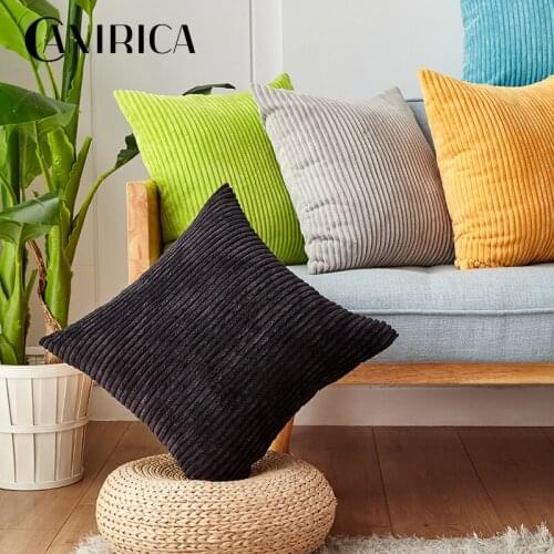 CANIRICA Cushion Cover Thick Velvet Pillow cover for Sofa Car Decorative Pillows Kussenhoes for Living Room 45x45cm Home Decor