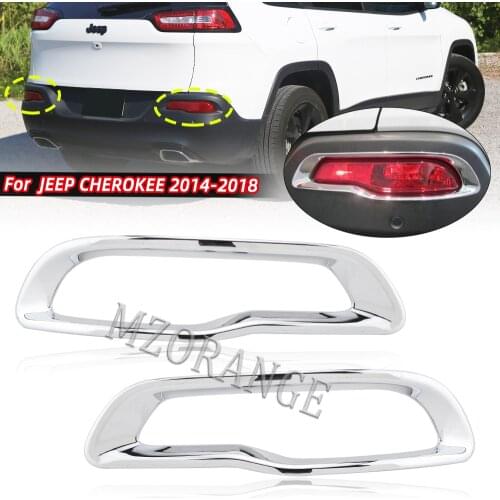 For Jeep Cherokee KL 2014 2015 2016 2017 2018 ABS Chrome Car Accessories Car Rear Fog Lamp Light Frame Cover Trim