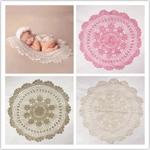 Newborn Photography Blanket Accessories 55cm Backdrop Round Blanket For Newborn Baby Shooting Baby Photo Props