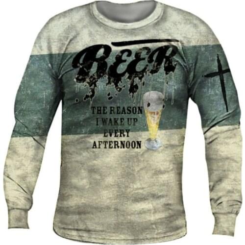 Fashion Vintage 3D Letters Printed Men T-Shirt Oversized Long Sleeve Spring Autumn T-Shirts Harajuku T Shirts Men Camiseta 3XL