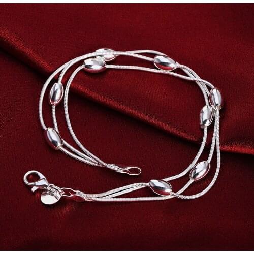Hot 925 sterling silver Bracelets Snake chain beads for women elegant Wedding party Wild Christmas Gifts fashion Jewelry