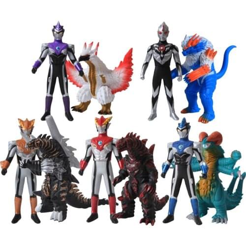 Bandai Ultraman Toys 500 Super Decisive Battle Soft Doll Monster Orb Rosso Figure Boy Toy Set