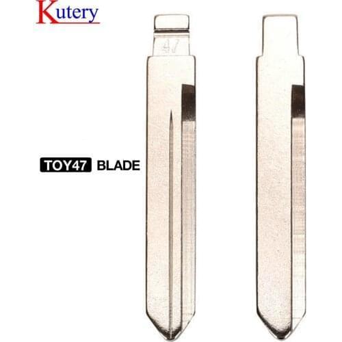 Kutery 10PCS Replacement Remote Control Car Key With Toy47 Blade For Toyota Corolla Flip Blade KD Remote Uncut Key Blade Blank