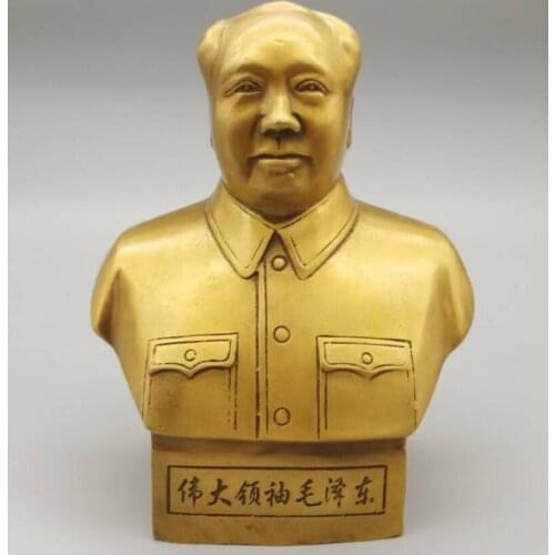 China brass great leader Mao Zedong Head portrait crafts statue