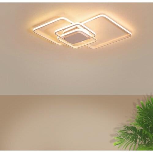 Creative Square Bedroom Ceiling Lamp Modern Simple And Atmospheric Household Led Aluminum Lamp Living Room Lamp Lighting modern
