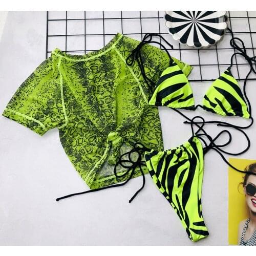 Bikini 2021 Brazil Biquinis Low Waist Bathing Suit Swimsuit Stripe Beachwear Lace Up Swimwear Female Sexy Mini Bikini Set Women