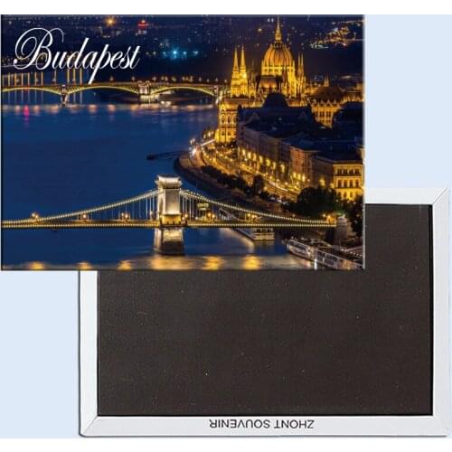 Beautiful city night in Budapest Hungary 24248 Fridge Magnetic Souvenirs