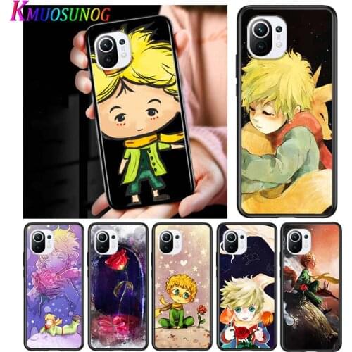 Cute Little Prince for Xiaomi Mi 11 10T Note 10 Ultra 5G 9 9T SE 8 A3 A2 A1 6X Pro Play F1 Lite 5G Black Phone Case