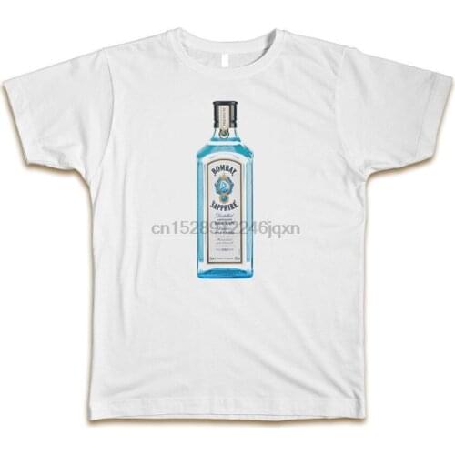 Bombay Sapphire Bottle Custom Mens T-Shirt Tee S-3XL New-White