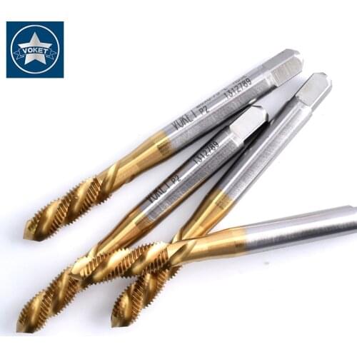 HSSE Left Hand With TIN Fine Thread Sprial Fluted tap UNF 10-32L 1/4-28L 1/4-32L 5/16-24L 3/8-24L 1/2-20L Screw Thread taps