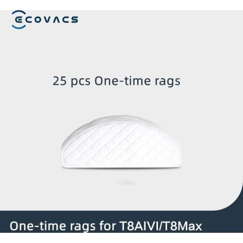 Original accessories For ECOVACS Deebot T8 AIVI T8 MAX one-time rags (25 pcs)