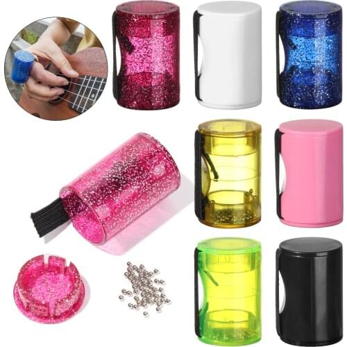 7 colors Rhythm Sand Shaker Plastic Guitar Ukulele Music Finger Ring Finger Shot for Ukulele Guitar Accessories