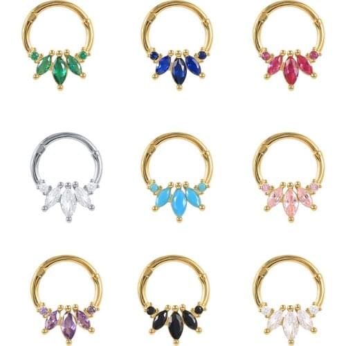 ROMAD 9mm Round 925 Silver Hoops Earrings Women 2021 Black Pink Green Purple Zircon Cartilage Pierced Earrings Bijoux Femme