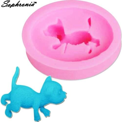 Sophronia Kitten Silicone Mold Cat Silicone Molds Fondant Jelly Cake Jelly Ice Sugar Moulds Cake Decoration Tools Cooking F1033