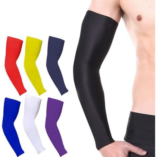 2Pcs super elastic basketball arm sleeve Volleyball armband breathable Lycra cycling elbow pads support compression brace