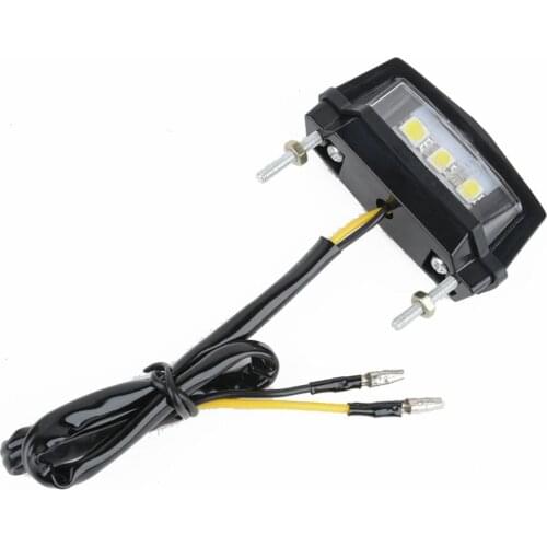 3LEDs Motorcycle Black Mini LED Licence Plate Light Rear Tail Lamp light