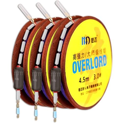 5pcs/lot Fluorocarbon 3.6m-7.2m Line Group Super Strong Taiwan Wedkarstwo Line Peche Fishing Hook Pull Set of Fishing Gear Pesca