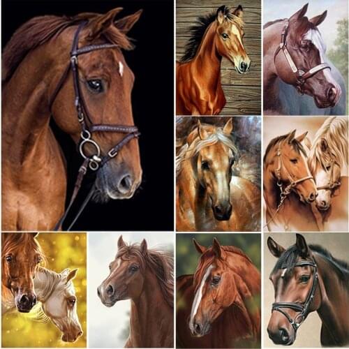 New 5D DIY Landscape Diamond Painting Steed Diamond Embroidery Cross Stitch Full Square Round Drill Home Decor Manual Art Gift