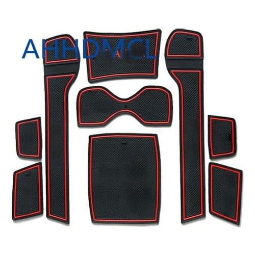 Car Anti-Dirty Pad Door Groove Gate Slot Cup Armrest Storage Mat For Hyundai Elantra 4th Generation 2006 2007 2008 2009 2010