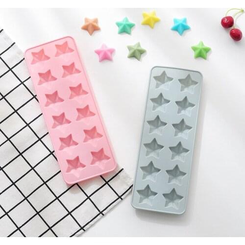 Free shipping 12 hole five-pointed star chocolate silicone mold ice tray mold cake mold candy handmade soap mold