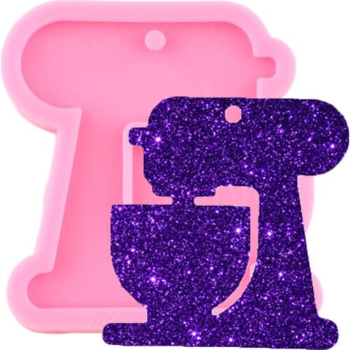 Shiny Glossy Sewing Machine Silicone Mould Pendant Polymer Clay Molds Necklace Charms Making Jewelry Moulds