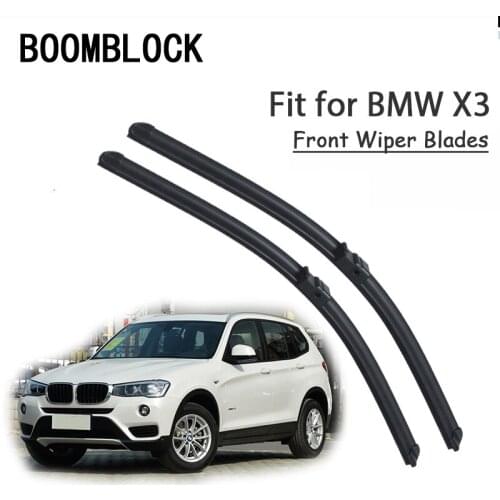 BOOMBLOCK 2PCS High Quality Front Windshield Wiper Blades For BMW X3 F25 E83 2017 2016-2011 2010-03 Accessories