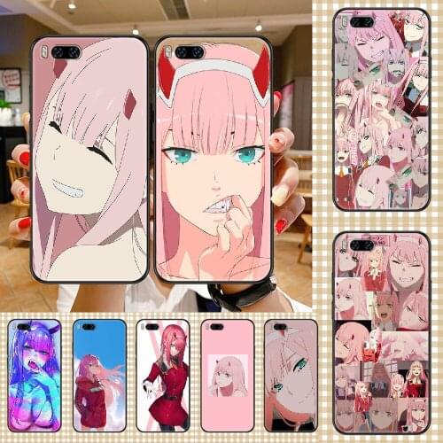 Anime Zero Two Phone case For Xiaomi Mi Max Note 3 A2 A3 8 9 9T 10 Lite Pro Ultra black silicone shell art cell cover 3D