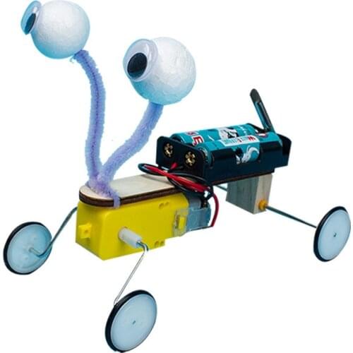 Kids DIY Reptile Robot Electric Wooden Science Experiments Toys for Children Educational Handmade Assemble Toys Boys Girls
