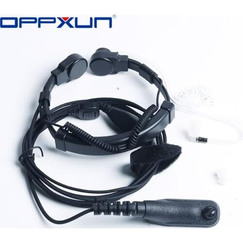 Finger PTT Throat Mic Covert Acoustic Tube Headset For Motorola Walkie Talkie P8268 P8260 P8200 XPR6550 XPR6300 DP3400 DP3600