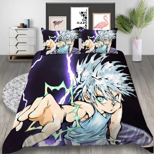 Anime Hunter Hunter 3D Printed Bedding Set Duvet Covers Pillowcases Comforter Bedding Set Bedclothes Bed Linen(NO sheet) 03
