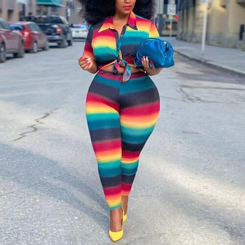 African Big Size 4xl 5xl Cloth Sets Printed Blouse & Pants Long Sleeve Single Breasted Bodycon Elegant Evening Party Night Sets