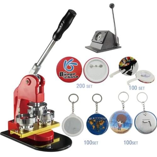 58mm Button Badge Machine Sales Package Multi-function with material and paper cutter