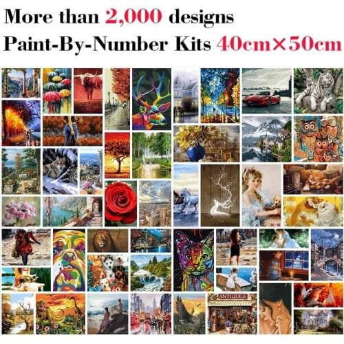 Mileelife Paintting By Numbers for Kids Adults DIY Beginner Oil Painting Kit Home Decoration