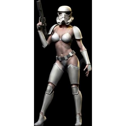 1/24 75mm 1/18 100mm Resin Model Kits Space Sexy Female Warrior Soldier Figure Unpainted No Color RW-037