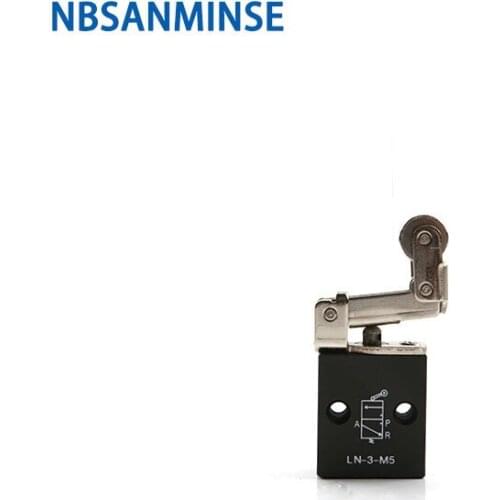NBSANMINSE L-3-M5 LN-3-M5 2/3 way Mechnical valve aluminum festo airtac smc type package production automation line