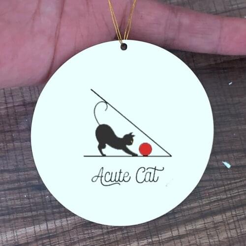 New Fall Spring Wreath Signs The Holiday Funny Food Pun Acute Angle Holiday Shaped OrnamentWood in Black/Brown/Red