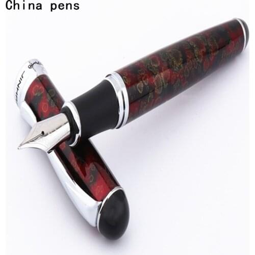 Jinhao X750 Urgundy shimmering sands Business Office Medium Nib Fountain Pen New