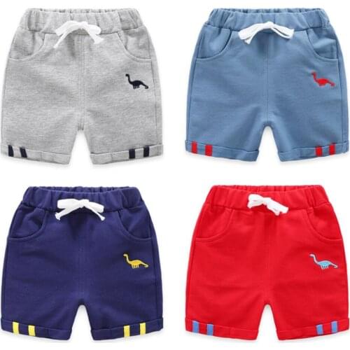 Boys Beach Pants Summer Childrens Five-point Pants Boys Pure Cotton Cartoon Toddler Kids Clothes Sweatpants