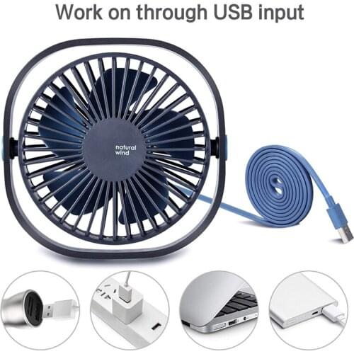 Life3 Powerful 3 Modes Gear Mini USB Desktop Portable Cooling Fan 360 Rotation Angle Adjustable Office Household Traveling Car