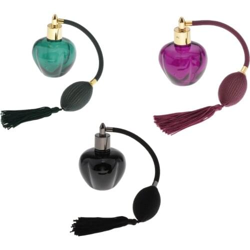 Vintage Style Refillable Perfume Atomizer Long Tassel Spray Glass Bottle 100ml