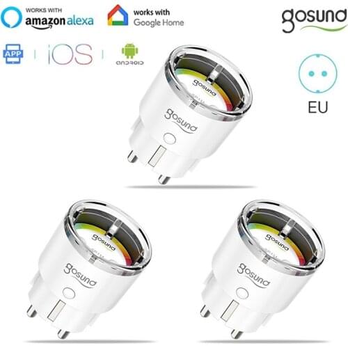 Tuya 15A Remote Control Home Smart WiFi Power Socket Wireless Timer Switch EU Plug Gosund WiFi Mini Socket Support Alexa Google